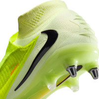 Nike Phantom 6 High Elite Crampons Vissés Chaussures de Foot (SG) Jaune Orange Noir