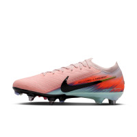 Nike Zoom Mercurial Vapor 16 Elite IJzeren-Nop Voetbalschoenen (SG) Pro Player Roze Blauw Turquoise