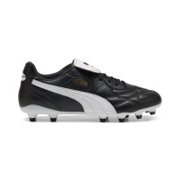 PUMA King Top Gazon Naturel Artificiel Chaussures de Foot (MG) Noir Blanc Doré