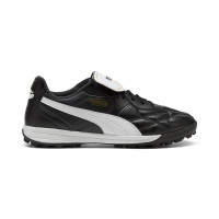 PUMA King Top Turf Voetbalschoenen (TF) Zwart Wit Goud