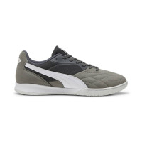 PUMA King Top Zaalvoetbalschoenen (IN) Donkergrijs Grijs Wit