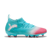 PUMA Future 8 Match Re-Charge Gras / Kunstgras Voetbalschoenen (MG) Kids Blauw Roze Wit