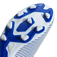 adidas NEMEZIZ 19.4 Gras / Kunstgras Voetbalschoenen (FxG) Wit Blauw Zwart
