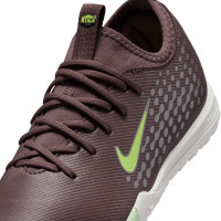 Nike Zoom Mercurial Vapor 16 Mbappé Academy Turf Voetbalschoenen (TF) Kids Bruin Neongeel Zilver