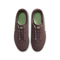 Nike Mercurial Vapor 16 Mbappé Club Gras / Kunstgras Voetbalschoenen (MG) Kids Bruin Neongeel Zilver