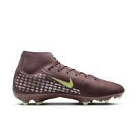 Nike Zoom Mercurial Superfly 10 Mbappé Academy Gras / Kunstgras Voetbalschoenen (MG) Bruin Neongeel Zilver
