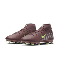 Nike Zoom Mercurial Superfly 10 Mbappé Academy Gras / Kunstgras Voetbalschoenen (MG) Bruin Neongeel Zilver