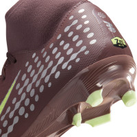 Nike Zoom Mercurial Superfly 10 Mbappé Academy Gras / Kunstgras Voetbalschoenen (MG) Bruin Neongeel Zilver
