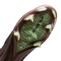 Nike Zoom Mercurial Superfly 10 Mbappé Elite Gras Voetbalschoenen (FG) Bruin Neongeel Zilver