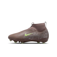 Nike Zoom Mercurial Superfly 10 Mbappé Academy Gras / Kunstgras Voetbalschoenen (MG) Kids Bruin Neongeel Zilver