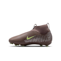Nike Zoom Mercurial Superfly 10 Mbappé Academy Gras / Kunstgras Voetbalschoenen (MG) Kids Bruin Neongeel Zilver