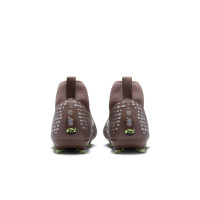Nike Zoom Mercurial Superfly 10 Mbappé Academy Gras / Kunstgras Voetbalschoenen (MG) Kids Bruin Neongeel Zilver