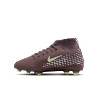 Nike Mercurial Superfly 10 Club Mbappé Gazon Naturel Gazon Artificiel Chaussures de Foot (MG) Enfants Brun Néon Jaune Argenté
