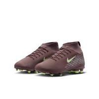 Nike Mercurial Superfly 10 Club Mbappé Gazon Naturel Gazon Artificiel Chaussures de Foot (MG) Enfants Brun Néon Jaune Argenté
