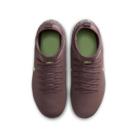 Nike Mercurial Superfly 10 Club Mbappé Gazon Naturel Gazon Artificiel Chaussures de Foot (MG) Enfants Brun Néon Jaune Argenté