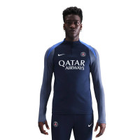 Nike Paris Saint-Germain Strike Trainingstrui 1/4-Zip 2025-2026 Donkerblauw Blauw Wit