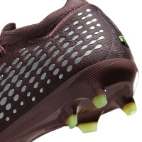 Nike Zoom Mercurial Vapor 16 Mbappé Pro Kunstgras Voetbalschoenen (AG) Bruin Neongeel Zilver