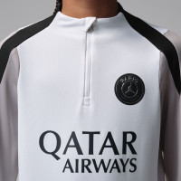 Survêtement Nike Paris Saint-Germain x Jordan Strike 1/4-Zip 2025-2026 pour Enfants, blanc, gris, noir