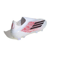 adidas F50 Lamine Yamal Elite Veterloze Gras Voetbalschoenen (FG) Wit Felrood Zwart