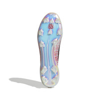 adidas F50 Lamine Yamal Elite Veterloze Gras Voetbalschoenen (FG) Wit Felrood Zwart