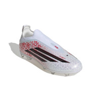 adidas F50 Lamine Yamal Elite Veterloze Gras Voetbalschoenen (FG) Kids Wit Felrood Zwart