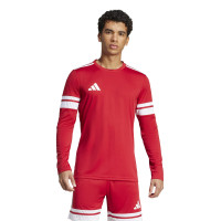 Maillot de football à manches longues adidas Squadra 25 rouge et blanc
