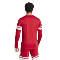 Maillot de football à manches longues adidas Squadra 25 rouge et blanc