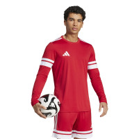Maillot de football à manches longues adidas Squadra 25 rouge et blanc