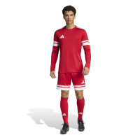 Maillot de football à manches longues adidas Squadra 25 rouge et blanc