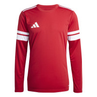 Maillot de football à manches longues adidas Squadra 25 rouge et blanc