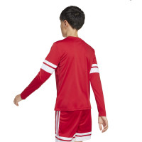 adidas Squadra 25 Voetbalshirt Lange Mouwen Kids Rood Wit