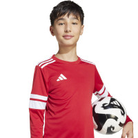 adidas Squadra 25 Voetbalshirt Lange Mouwen Kids Rood Wit
