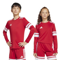 adidas Squadra 25 Voetbalshirt Lange Mouwen Kids Rood Wit