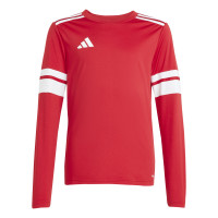 adidas Squadra 25 Voetbalshirt Lange Mouwen Kids Rood Wit