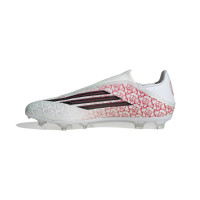 adidas F50 Lamine Yamal League Veterloze Gras / Kunstgras Voetbalschoenen (MG) Wit Felrood Zwart