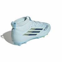 adidas F50 Sparkfusion League Gazon Naturel Artificiel Chaussures de Foot (MG) Enfants Bleu Clair Bleu Foncé Néon Jaune