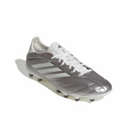 adidas Copa Pure IV Pro Gras Voetbalschoenen (FG) Zilver Wit Donkergrijs