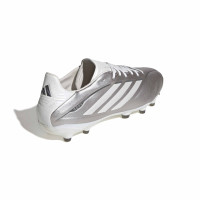 adidas Copa Pure IV Pro Gras Voetbalschoenen (FG) Zilver Wit Donkergrijs