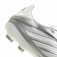 adidas Copa Pure IV Pro Gras Voetbalschoenen (FG) Zilver Wit Donkergrijs