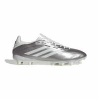 adidas Copa Pure IV League Gazon Naturel Chaussures de Foot (FG) Argenté Blanc Gris Foncé