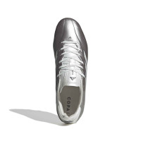 adidas Copa Pure IV League Gras Voetbalschoenen (FG) Zilver Wit Donkergrijs