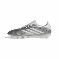 adidas Copa Pure IV League Gazon Naturel Chaussures de Foot (FG) Argenté Blanc Gris Foncé