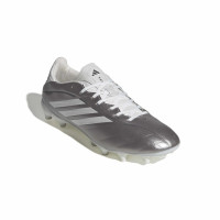 adidas Copa Pure IV League Gazon Naturel Chaussures de Foot (FG) Argenté Blanc Gris Foncé