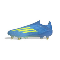 adidas F50 Elite Sans Lacets Crampons Vissés Chaussures de Foot (SG) Bleu Néon Jaune