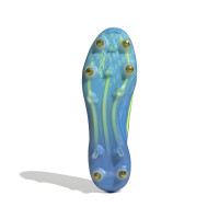 adidas F50 Elite Sans Lacets Crampons Vissés Chaussures de Foot (SG) Bleu Néon Jaune