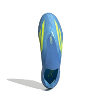 adidas F50 Elite Veterloze Kunstgras Voetbalschoenen (AG) Blauw Neongeel