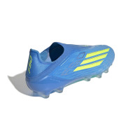 adidas F50 Elite Veterloze Kunstgras Voetbalschoenen (AG) Blauw Neongeel