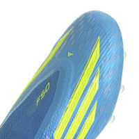 adidas F50 Elite Veterloze Kunstgras Voetbalschoenen (AG) Blauw Neongeel