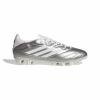 adidas Copa Pure IV Club Gazon Naturel Artificiel Chaussures de Foot (MG) Argenté Blanc Gris Foncé