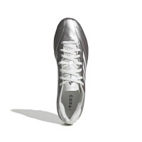 adidas Copa Pure IV Club Gras / Kunstgras Voetbalschoenen (MG) Zilver Wit Donkergrijs
